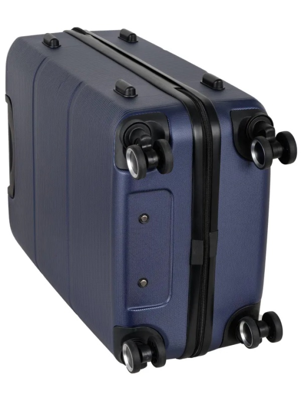 Чемодан Р612 (3-ой) синий D.Blue (24) пластик ABS средний