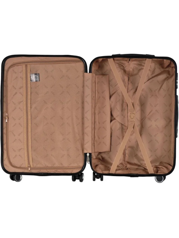 Чемодан Р612 (3-ой) синий D.Blue (24) пластик ABS средний