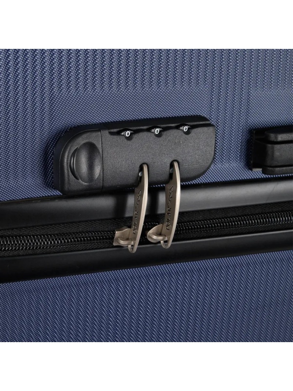 Чемодан Р612 (3-ой) синий D.Blue (24) пластик ABS средний