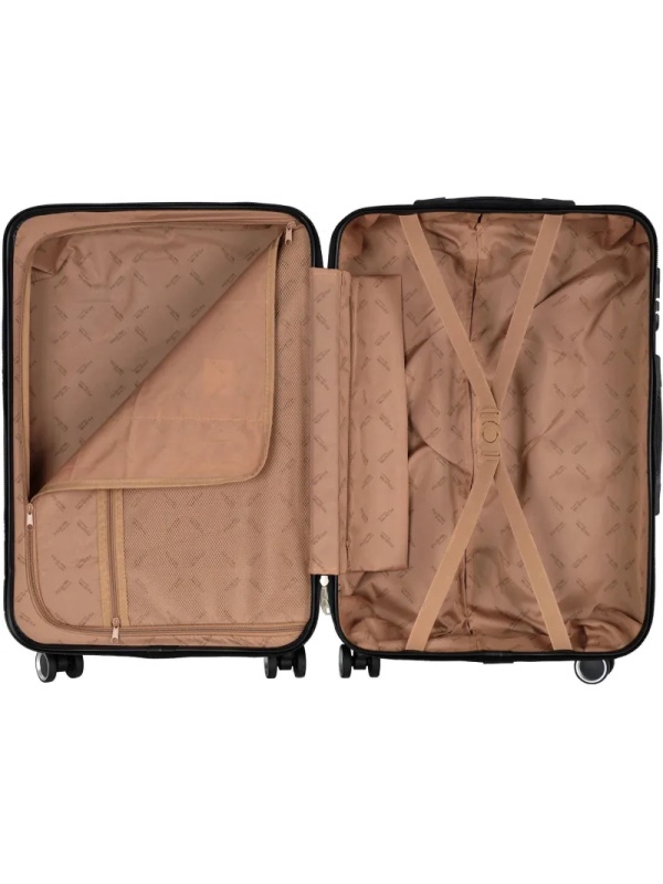 Чемодан Р612 (3-ой) синий D.Blue (24) пластик ABS средний