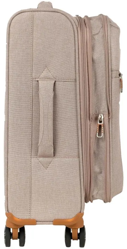 Чемодан Р1913 (2-ой) Beige бежевый (19) малый тканевый облегченный