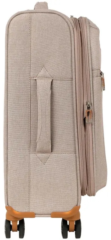 Чемодан Р1913 (2-ой) Beige бежевый (19) малый тканевый облегченный