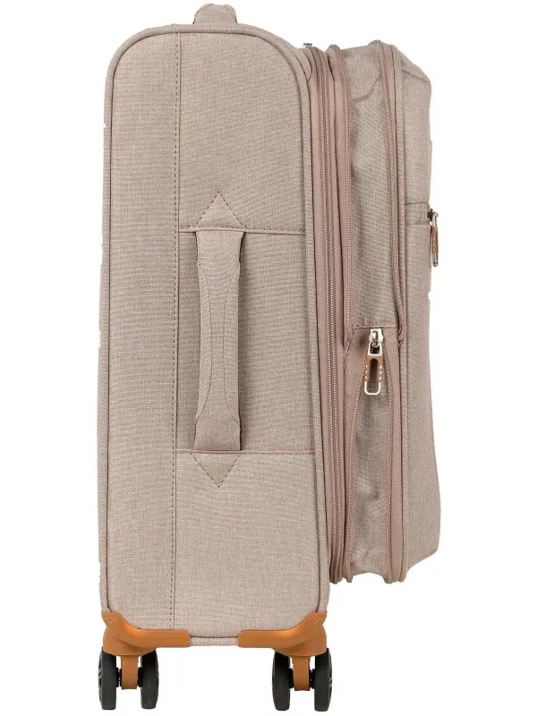 Чемодан Р1913 (2-ой) Beige бежевый (19) малый тканевый облегченный