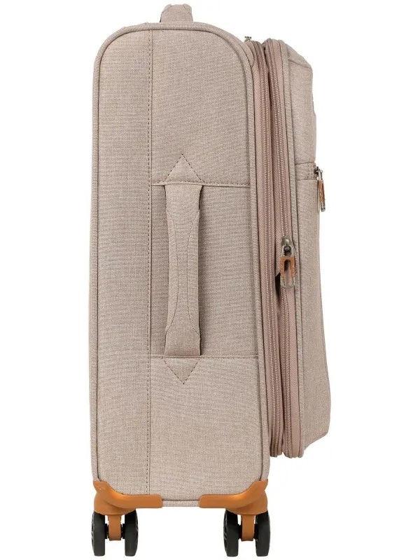 Чемодан Р1913 (2-ой) Beige бежевый (19) малый тканевый облегченный