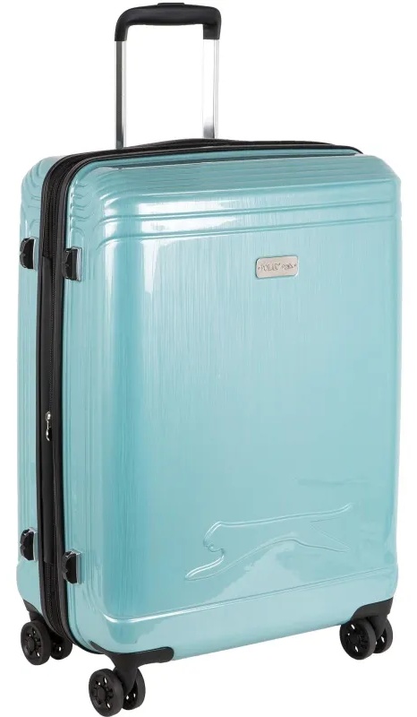 Чемодан Р1936 (3-ой) Blue голубой (24) пластик ABS средний