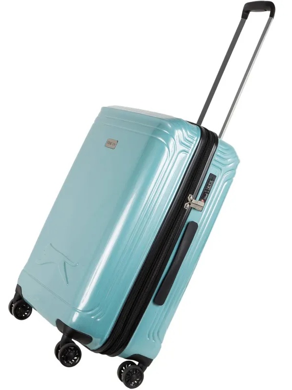 Чемодан Р1936 (3-ой) Blue голубой (24) пластик ABS средний
