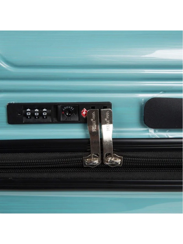 Чемодан Р1936 (3-ой) Blue голубой (24) пластик ABS средний