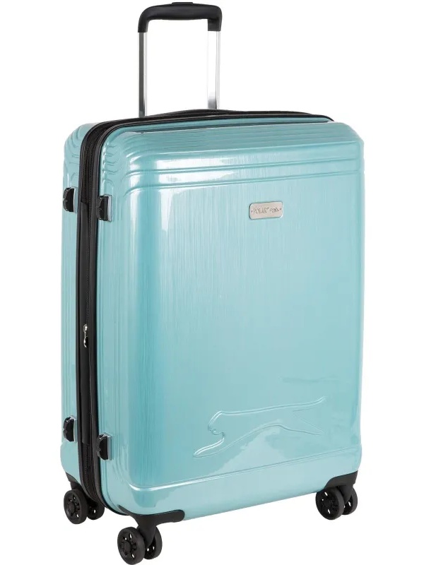 Чемодан Р1936 (3-ой) Blue голубой (24) пластик ABS средний