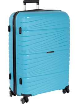 Чемодан РР820 (3-ой) Blue синий (28) пластик PP (полипропилен)  большой