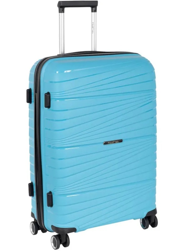 Чемодан РР820 (3-ой) Blue синий (28) пластик PP (полипропилен)  большой