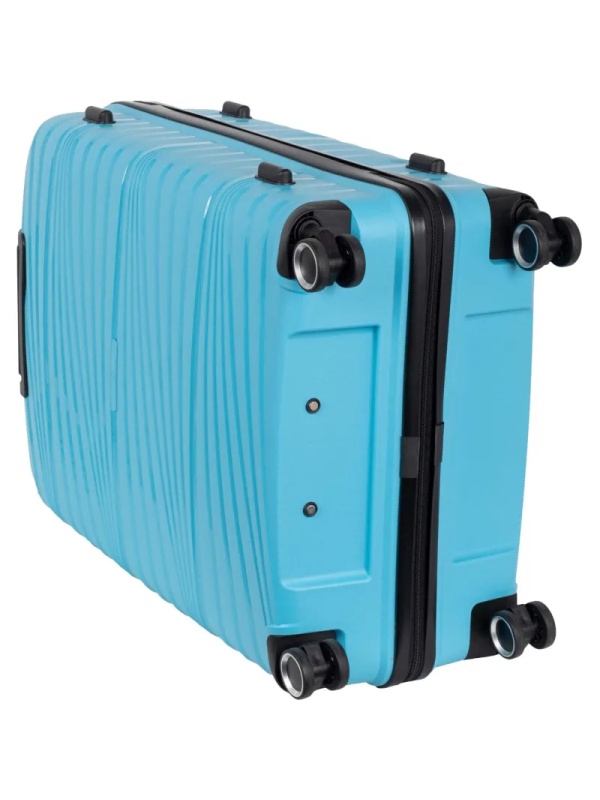Чемодан РР820 (3-ой) Blue синий (28) пластик PP (полипропилен)  большой