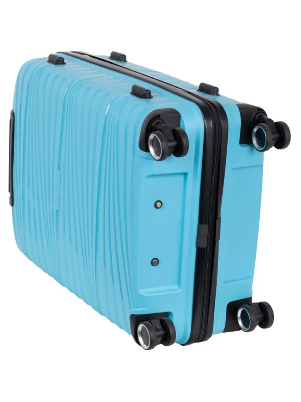 Чемодан РР820 (3-ой) Blue синий (28) пластик PP (полипропилен)  большой