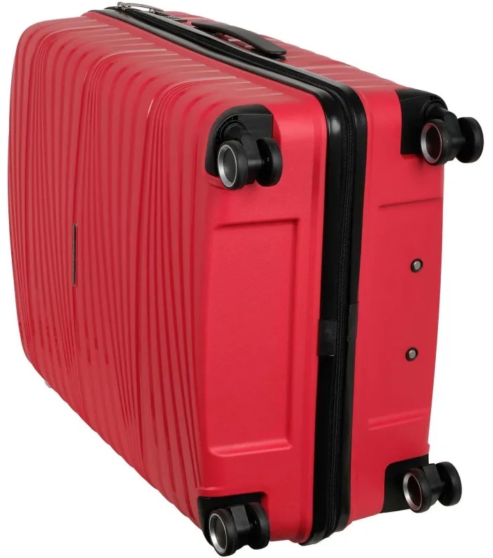 Чемодан РР820 (3-ой) Red красный (28) пластик PP (полипропилен)  большой
