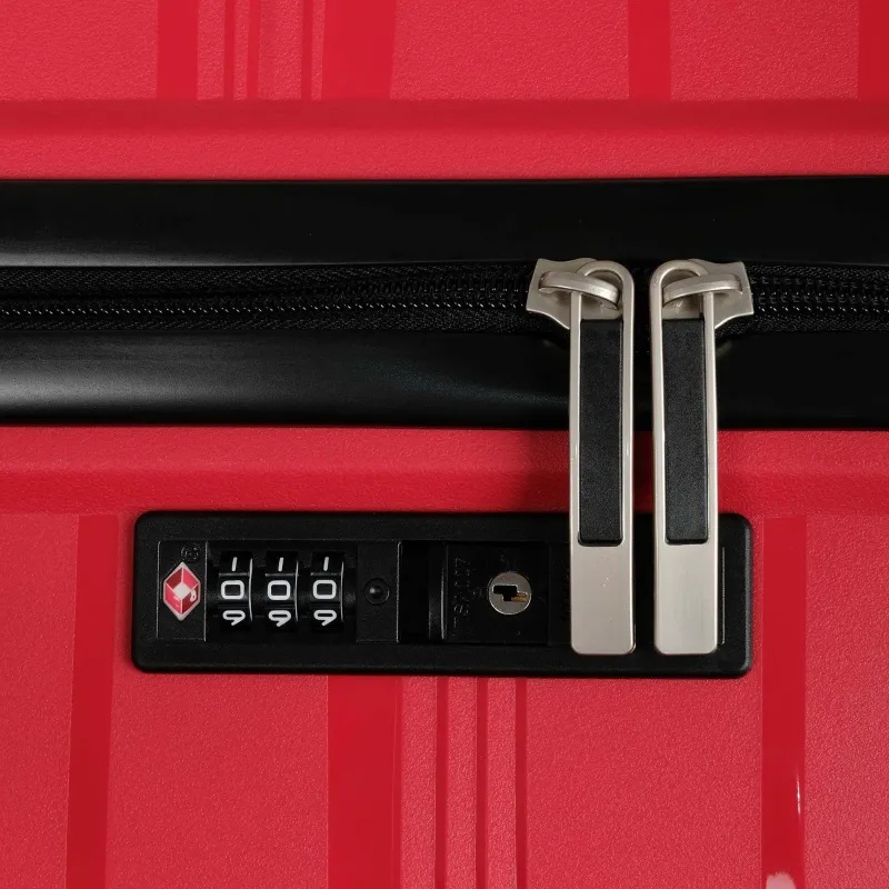 Чемодан РР820 (3-ой) Red красный (28) пластик PP (полипропилен)  большой