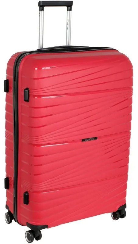 Чемодан РР820 (3-ой) Red красный (28) пластик PP (полипропилен)  большой
