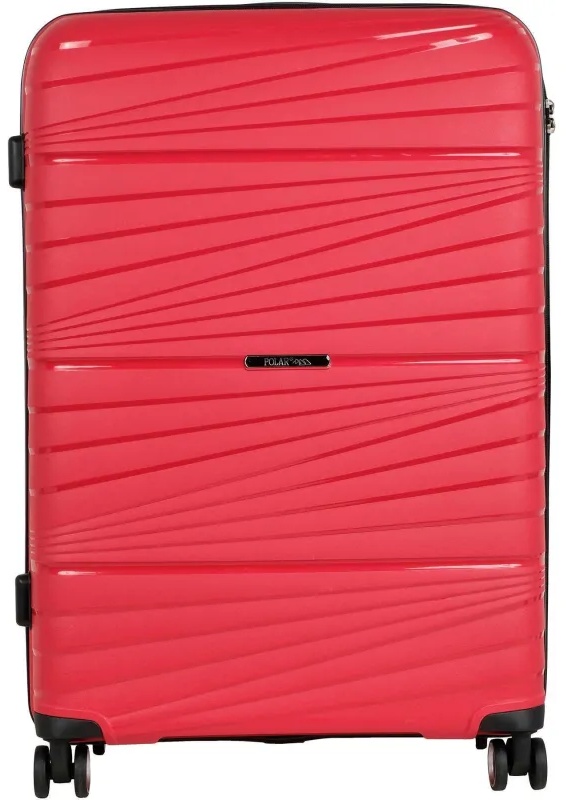 Чемодан РР820 (3-ой) Red красный (28) пластик PP (полипропилен)  большой