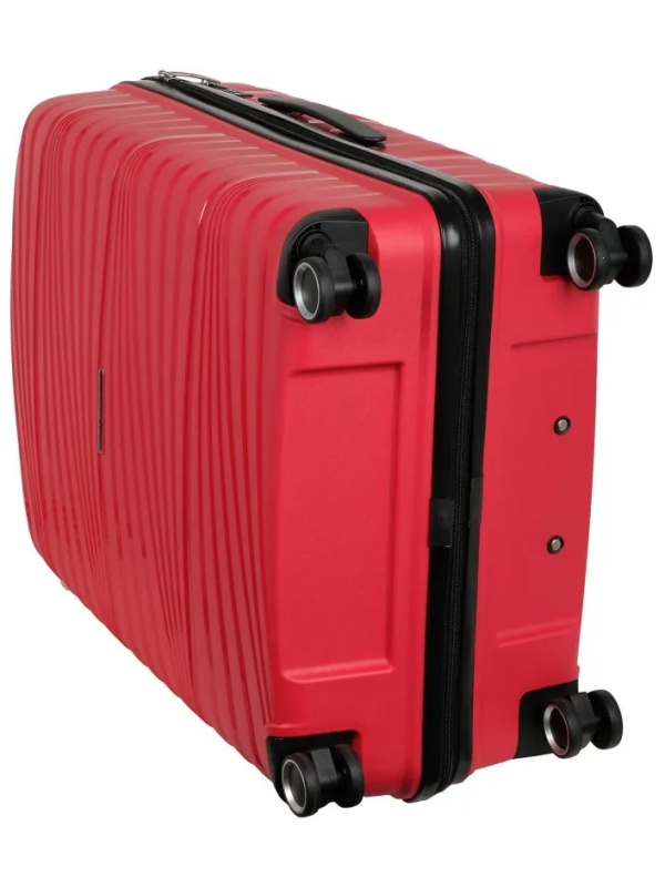 Чемодан РР820 (3-ой) Red красный (28) пластик PP (полипропилен)  большой