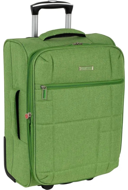 Чемодан Р1914 (2-ой) Green зеленый (19) малый тканевый облегченный