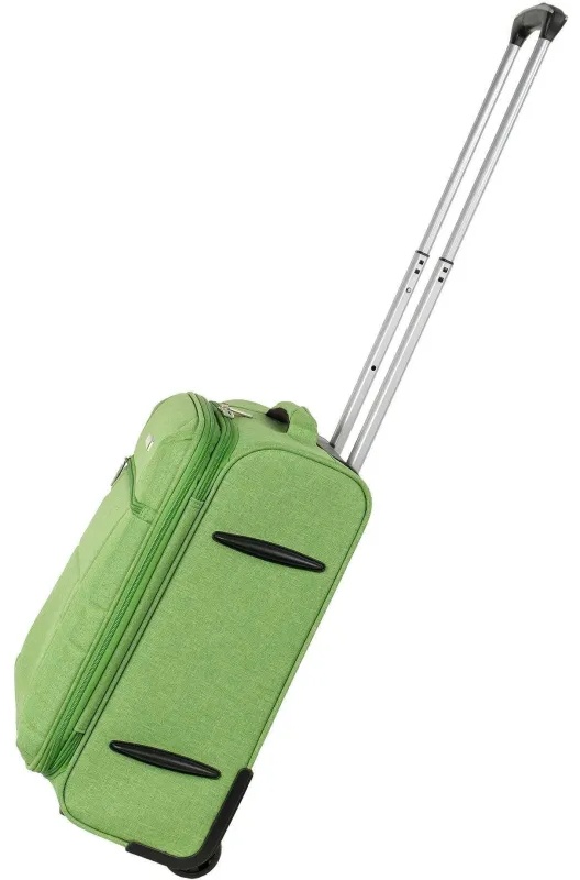 Чемодан Р1914 (2-ой) Green зеленый (19) малый тканевый облегченный