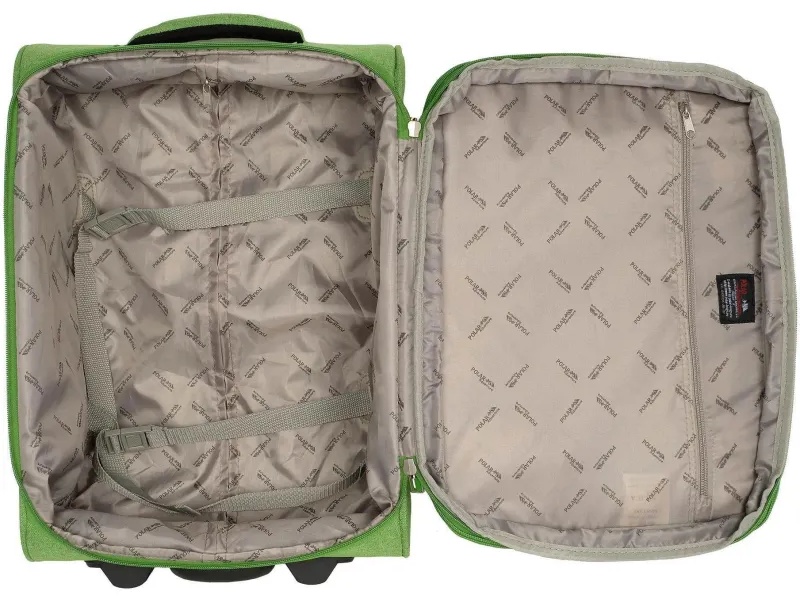 Чемодан Р1914 (2-ой) Green зеленый (19) малый тканевый облегченный