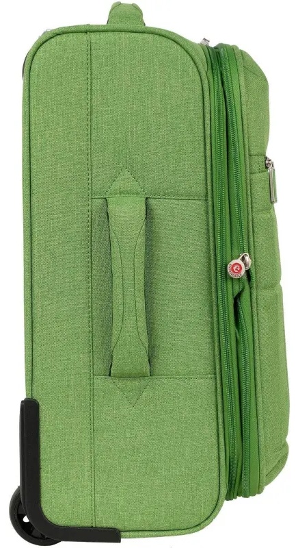 Чемодан Р1914 (2-ой) Green зеленый (19) малый тканевый облегченный
