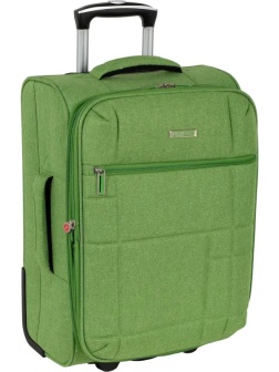 Чемодан Р1914 (2-ой) Green зеленый (19) малый тканевый облегченный
