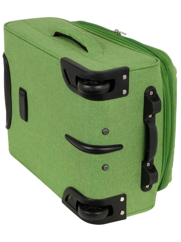 Чемодан Р1914 (2-ой) Green зеленый (19) малый тканевый облегченный