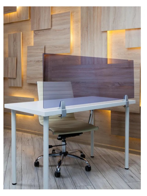 Экран BSL_Акриловый на струбцине, 600x400x3 Серый прозрачный