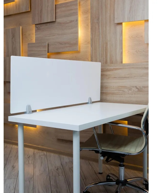 Экран BSL_Акриловый на струбцине, 600x400x3 Белый глухой