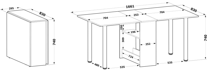 Стол раскладной Сокол_на металлических опорах СП-04м.1 белый