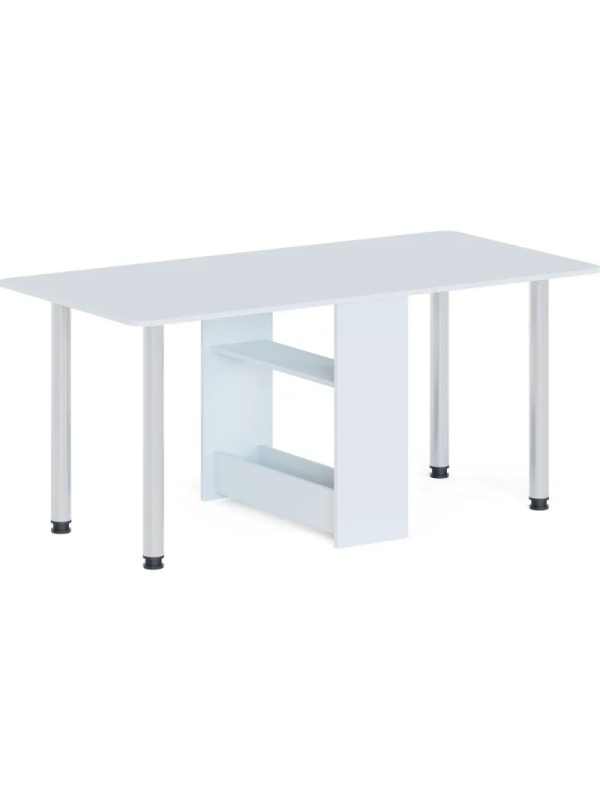 Стол раскладной Сокол_на металлических опорах СП-04м.1 белый