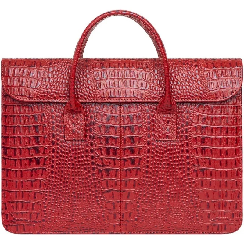 Сумка-папка д/документ 380x280x80,Franchesco Mariscotti,8-095к кроко томат