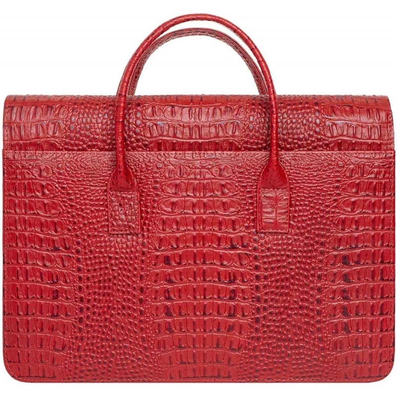 Сумка-папка д/документ 380x280x80,Franchesco Mariscotti,8-095к кроко томат