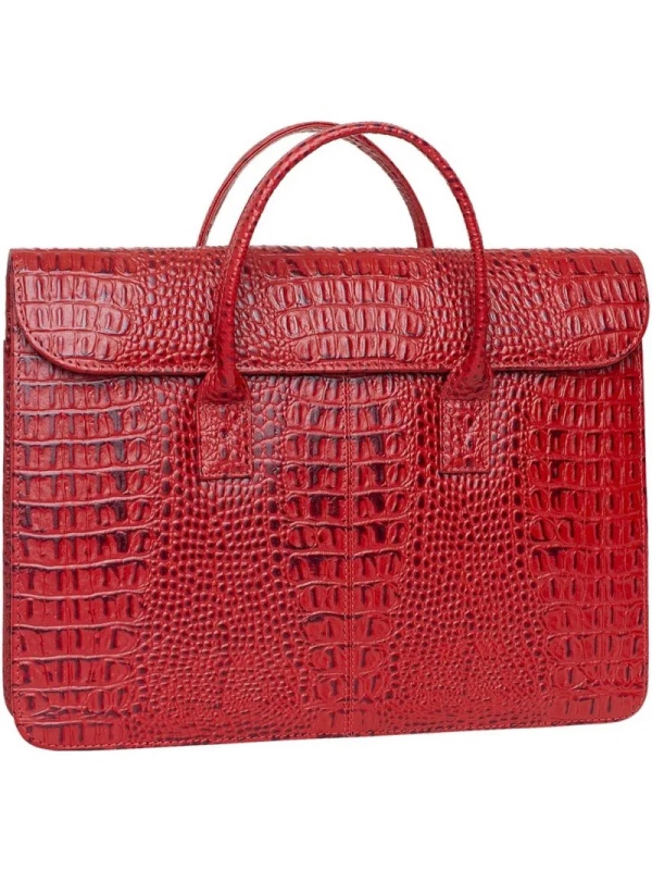 Сумка-папка д/документ 380x280x80,Franchesco Mariscotti,8-095к кроко томат