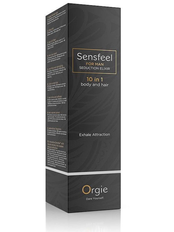Мужской лосьон для тела и волос с феромонами Orgie Sensfeel For Man Pheromone Seduction Elixir - 100 мл.