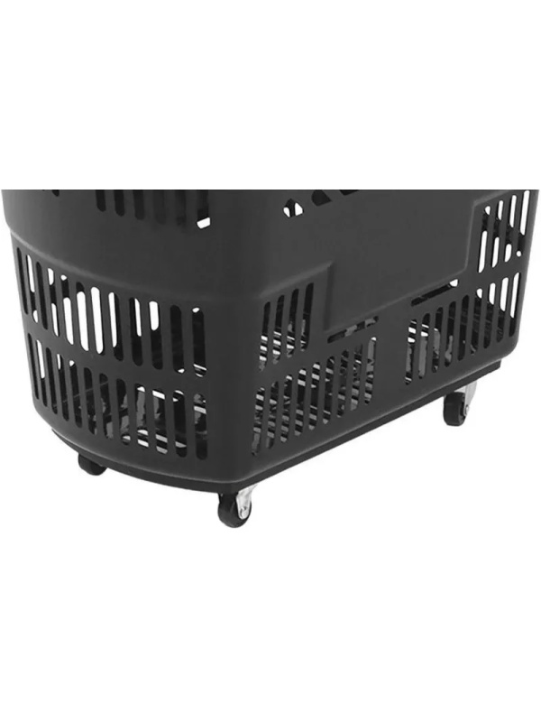 Корзина-тележка REK_Комус Мебель B35C.ECO.BL.RD 35л черн. с крас.руч