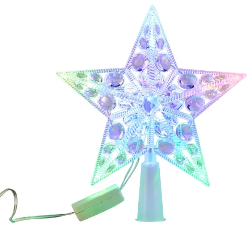 Фигура светодиодная Звезда на елку цвет: RGB, 10 LED, 17 см, 230В, 501-002