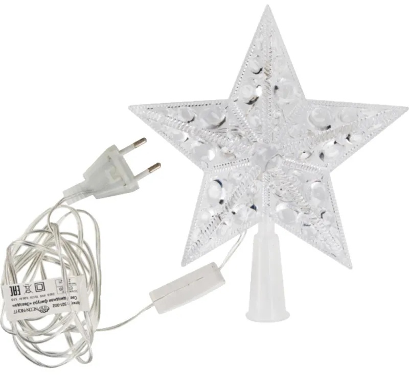 Фигура светодиодная Звезда на елку цвет: RGB, 10 LED, 17 см, 230В, 501-002