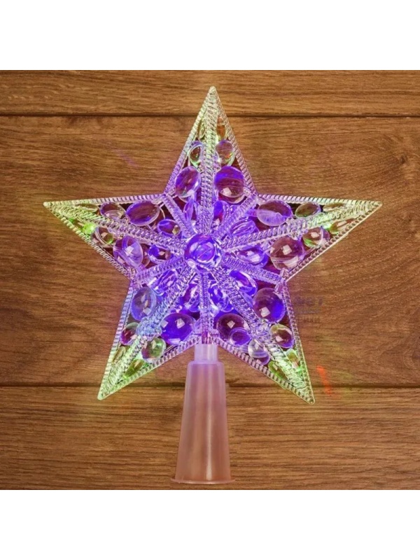 Фигура светодиодная Звезда на елку цвет: RGB, 10 LED, 17 см, 230В, 501-002