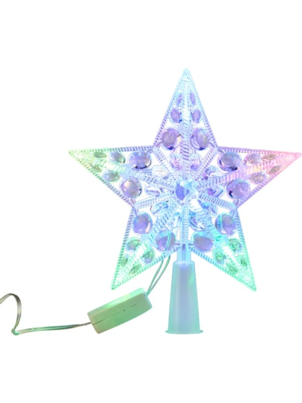 Фигура светодиодная Звезда на елку цвет: RGB, 10 LED, 17 см, 230В, 501-002