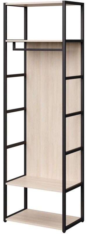 Шкаф гардеробный K-Loft 241H028 670х400х2105 дуб сканд/черный