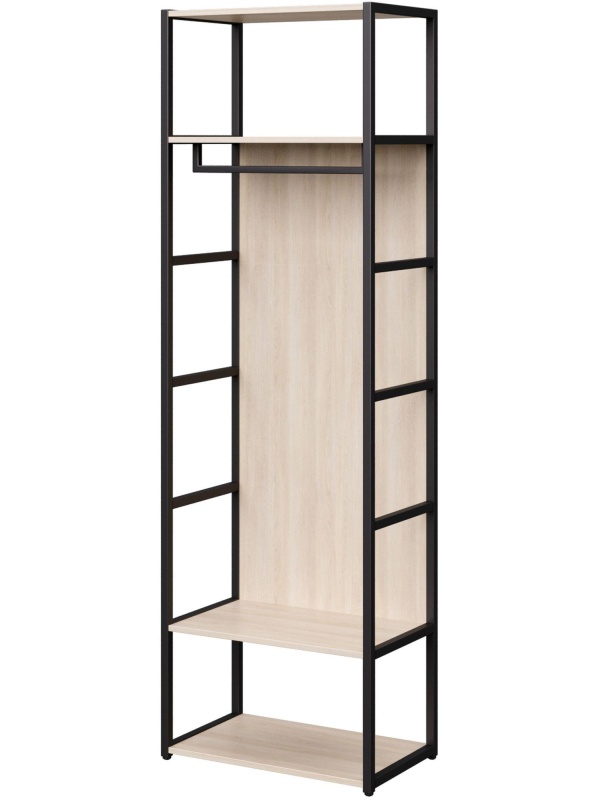 Шкаф гардеробный K-Loft 241H028 670х400х2105 дуб сканд/черный