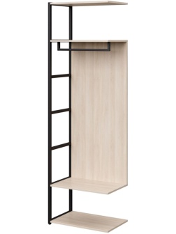 Шкаф приставной гардеробный K-Loft 241H029 645х400х2105 дуб сканд/черный