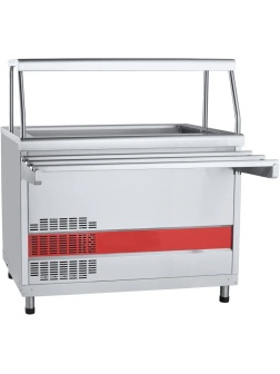 Прилавок холодильный Abat ПВВ(Н)-70КМ-02-НШ, вся нерж