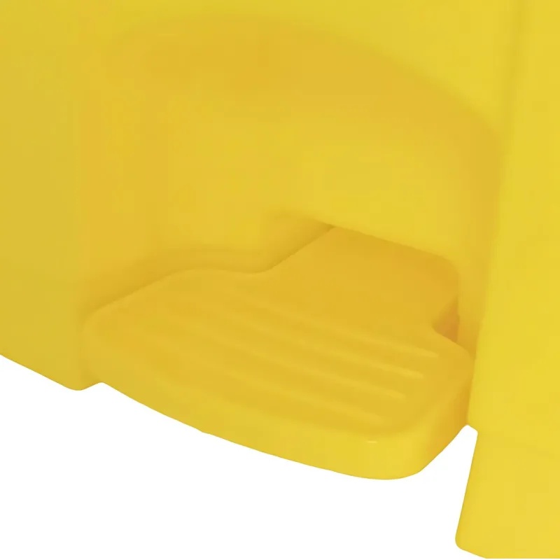 Контейнер для отходов на 45л. с крышкой и педалью желтый