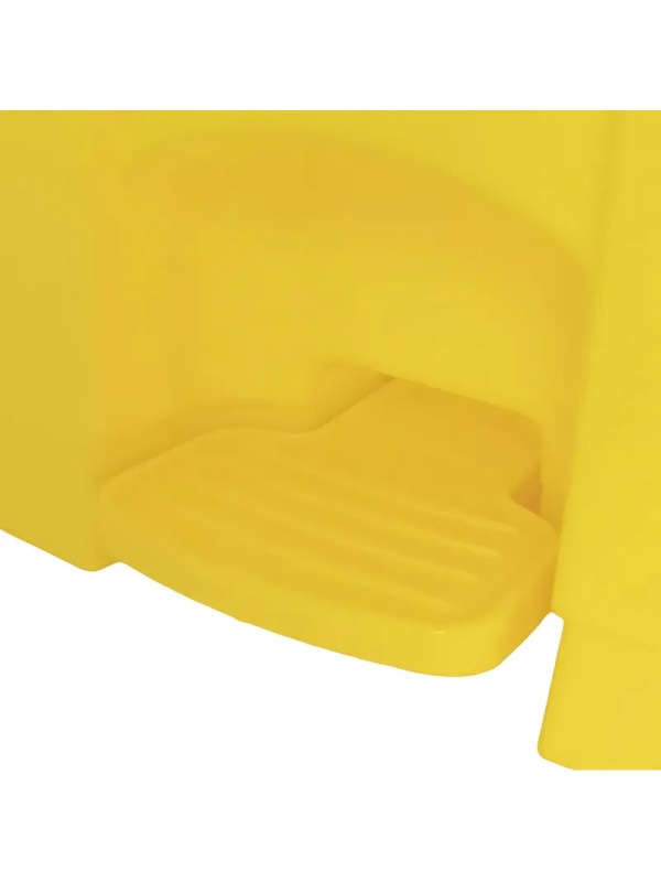 Контейнер для отходов на 45л. с крышкой и педалью желтый