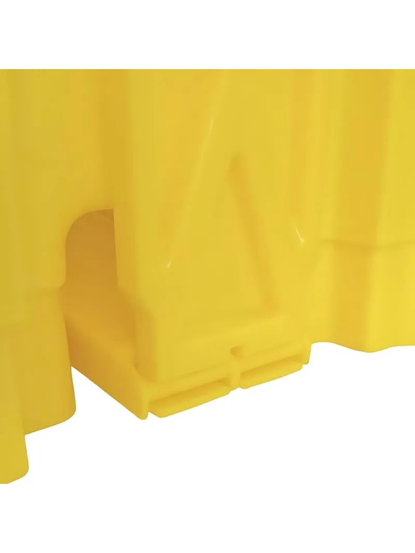 Контейнер для отходов на 45л. с крышкой и педалью желтый