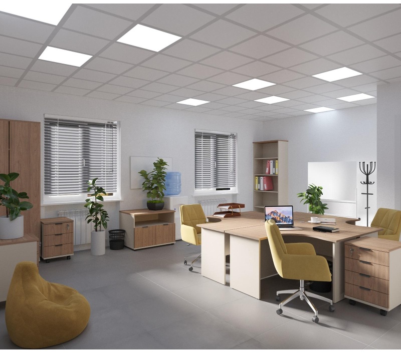 Стол д/переговор Комус Мебель Easy One 2000х1200 Вяз Шв/Кшм (250475)