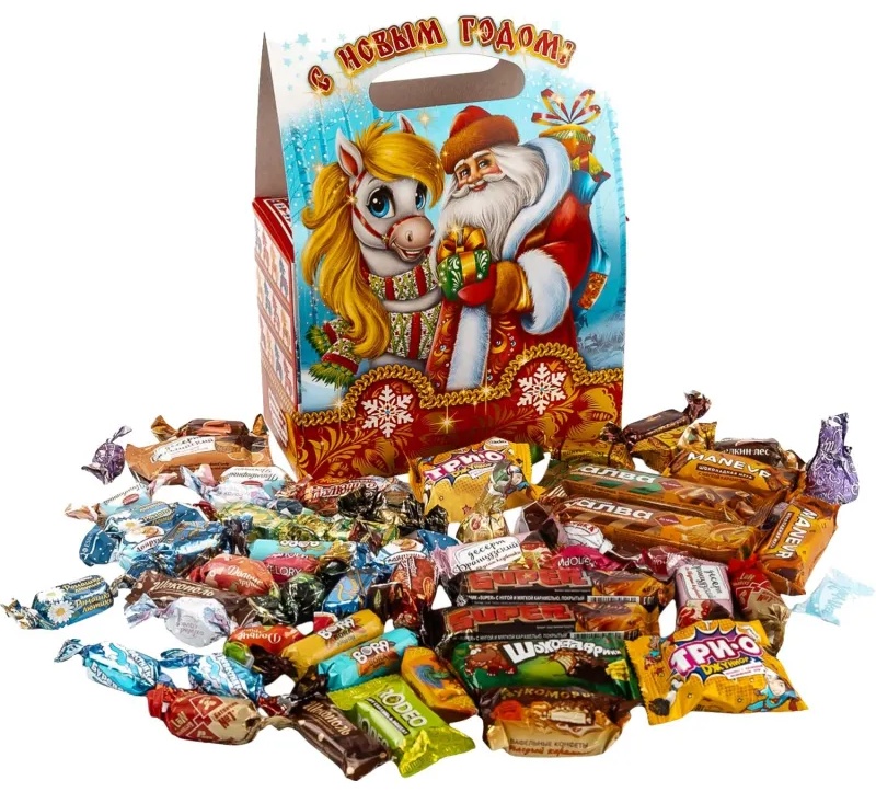 Новогодний сладкий подарок 'Добрюшка' 1000 грамм, А25118