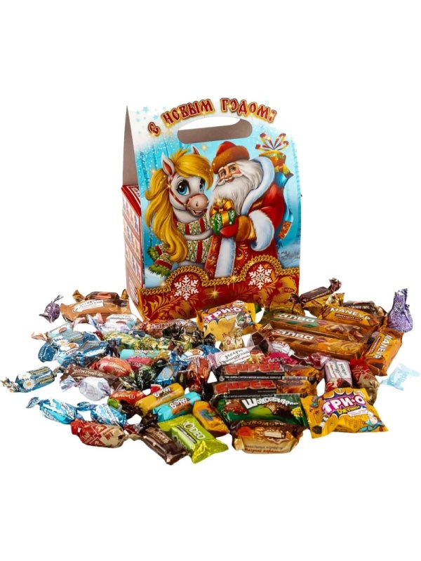 Новогодний сладкий подарок 'Добрюшка' 1000 грамм, А25118